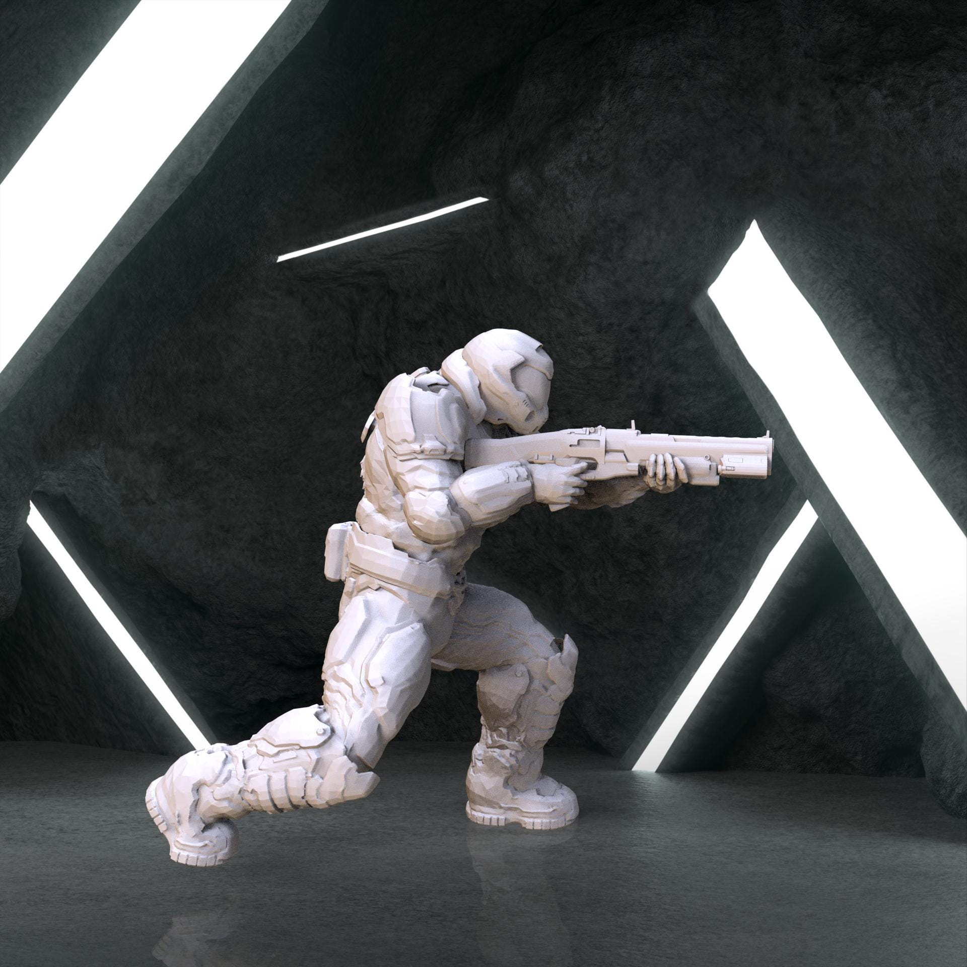 Doomguy Aim Figure, Doomguy Digital 3D Model, Doomguy Stl 3D Model ...