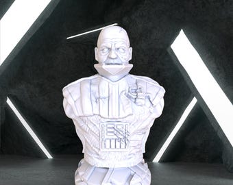 Darth Vader Face Bust, Star Wars digitaal 3D-model, Darth Vader Stl 3D-modelontwerp, Star Wars Stl-bestand 3D-printen, Star Wars Digital STL