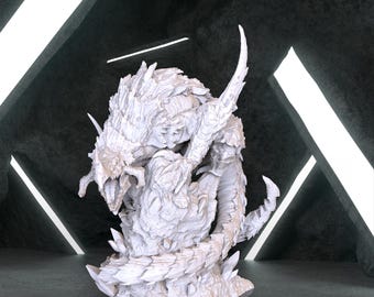 Winged Dragon Titan Figure, Dragon Figure, Dragon Digital 3D Model, Dragon Figure Stl 3D model design, Dragon Stl File 3D Printing, Dragon