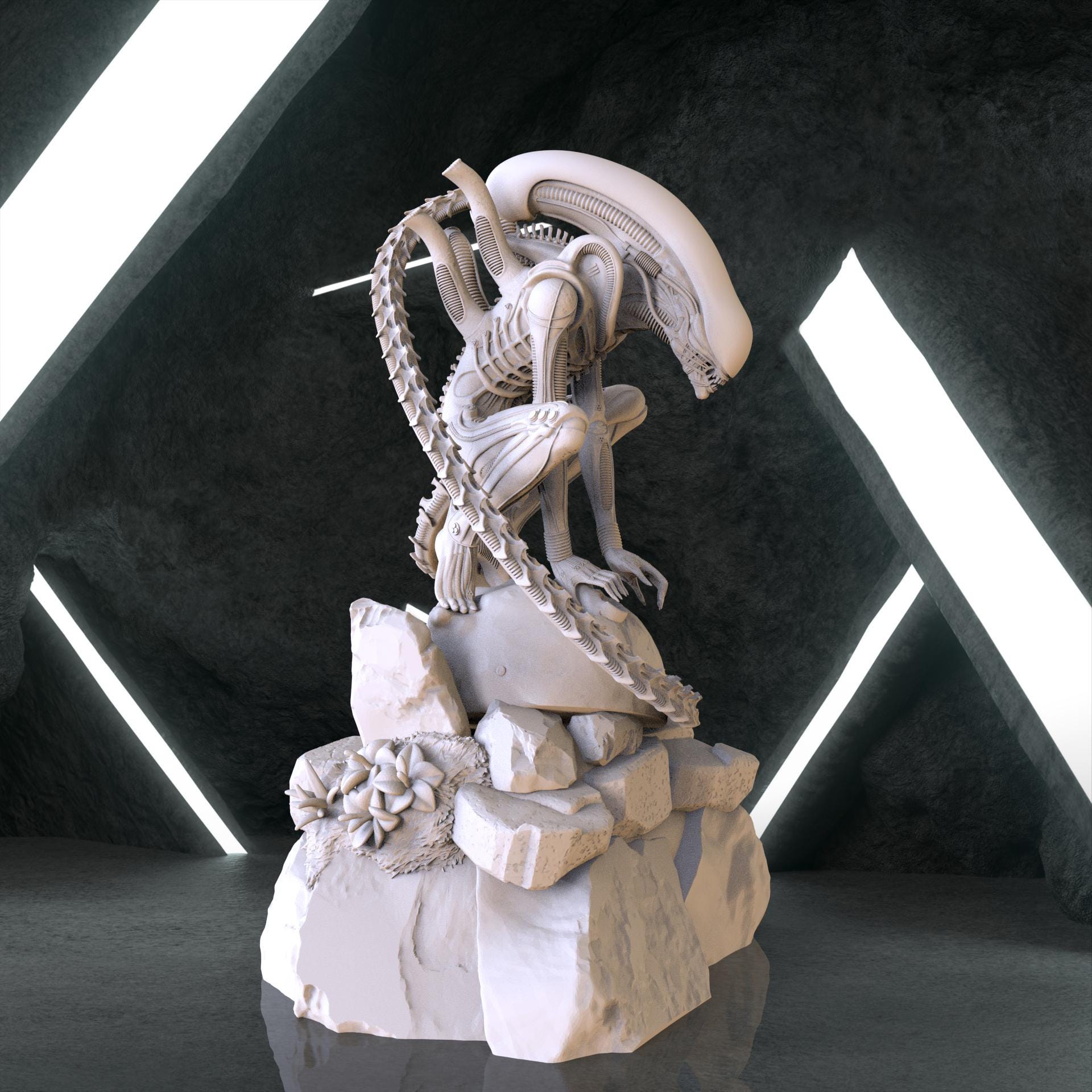 Xenomorph Figure Alien, Pieced and Full Part STL, Stl 3D Model Design ...