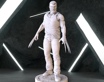 Logan Old Man Figure, Marvel Digital 3D Model, Logan Stl 3D model design, Logan Old Man Stl File for 3D Printing, Marvel Digital STL
