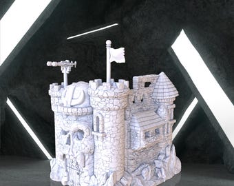 Skull Castle Figure, Skull Castle Digital 3D Model, Castle Stl 3D model design, Castle Skull Stl File 3D Printing Skull Digital 3d Model STL