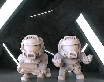 Mini DoomGuy Figure, DoomGuy Digital 3D Model, DoomGuy Stl 3D model design, Doom Stl File for 3D Printing, Doom Digital STL