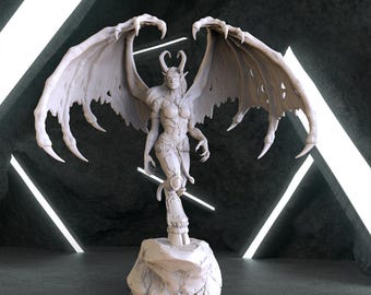 Demon Hunter Figure World of Warcraft, Wow Digital 3D Model, Wow Stl 3D model design, Demon Hunter Stl File 3D Printing, Demon Digital STL