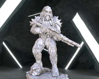Chewbacca Figure, Star Wars Digital 3D Model, Chewbacca Stl 3D model design, Star Wars Stl File for 3D Printing, Star Wars 3D Digital STL