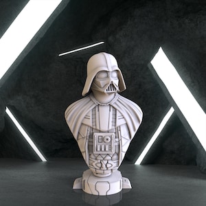 Darth Vader Bust, Star Wars Digital 3D Model, Darth Vader Stl 3D model design, Star Wars Stl File for 3D Printing, Star Wars Digital STL