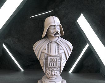Darth Vader-buste, Star Wars digitaal 3D-model, Darth Vader Stl 3D-modelontwerp, Star Wars Stl-bestand voor 3D-printen, Star Wars Digital STL