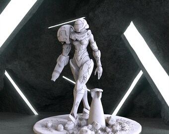 Samus Aran Figure, Samus Aran Digital 3D Model, Samus Aran Figure Stl 3D model design, Samus Aran Stl File 3D Printing, Samus Aran Digital