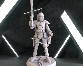 Boba Fett Figure, Star Wars Digital 3D Model, Boba Fett Figure Stl 3D model design, Star Wars Stl File 3D Printing, Star Wars Digital STL