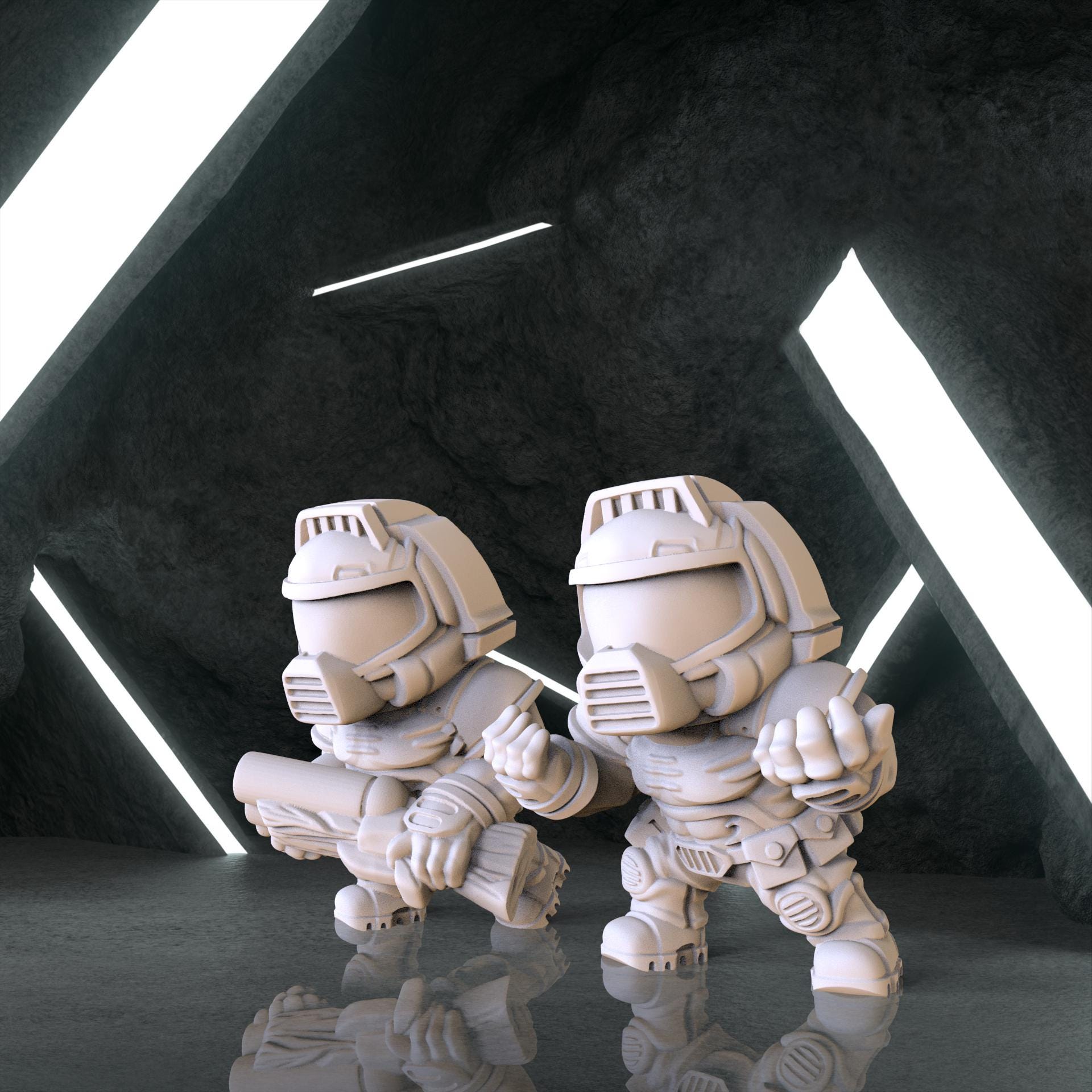 Mini Doomguy Figure, Doomguy Digital 3D Model, Doomguy Stl 3D Model ...