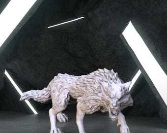 Alpha Wolf Figure, Alpha Wolf Digital 3D Model, Wolf Stl 3D model design, Wolf Stl File for 3D Printing, Alpha Wolf Digital STL