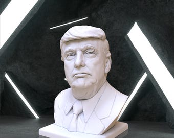Donald Trump Bust, President Donald Trump Stl File for 3D Printing, American President Digital STL, Donald Trump Stl 3D model design Movie