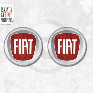 2x Fiat Stickers, Magnets, Car, Bike, Laptop, Water Bottle High Quality Vinyl stickers