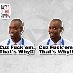 2x Dave Chappelle Lustige Aufkleber, Magnete, Auto, Fahrrad, Laptop, Wasserflasche Hochwertige Vinyl Aufkleber