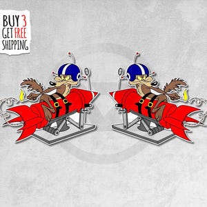 2x Wile E. Coyote Stickers, Magnets, Car, Bike, Laptop, Water Bottle High Quality Vinyl stickers