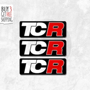 3x TCR Stickers, Magnets, Car, Bike, Laptop, Water Bottle High Quality Vinyl stickers