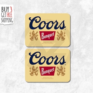 2x Coors Stickers, Magnets, Car, Bike, Laptop, Water Bottle High Quality Vinyl stickers