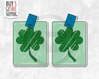 2x Lucky Clover Stickers, Magnets, Car, Bike, Laptop, Water Bottle High Quality Vinyl stickers