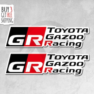 2x Toyota Gazoo Racing Stickers, Magnets, Car, Bike, Laptop, Water Bottle High Quality Vinyl stickers