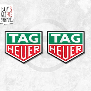 2x adesivi TAG Heuer, magneti, auto, bici, laptop, borraccia Adesivi in vinile di alta qualità