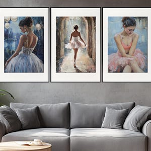 Ballet Wall Art, Beautiful Ballerinas Paintings, Ballet Posters, Ballet Class Decor, Ballerina Gift,