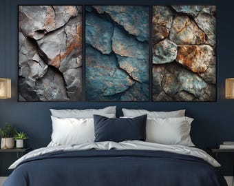 Stones - set of 3 Posters, Stones Wall Art