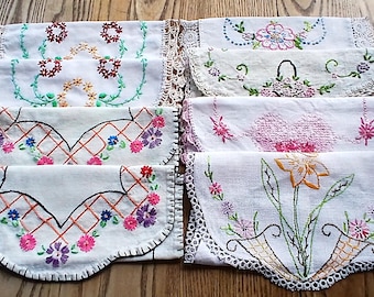 Extra large vintage embroidered linen pouch for gifts, jewelry, keepsakes, sachets and potpourri