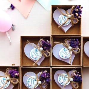 Saponi artigianali personalizzati con fiori - saponi regalo magnetici - / etichette personalizzate - per saponi per feste - baby shower, bomboniere