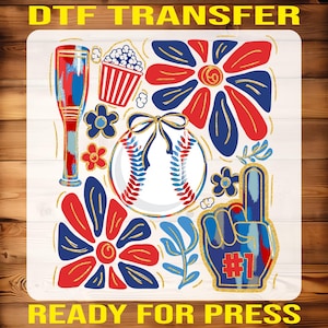 Boho Baseball Game Day Ready For Press, Vintage Baseball Heat Press, Game Day Iron On, Mom Game Iron On Transfer,  Mothers Day Dtf Transfer