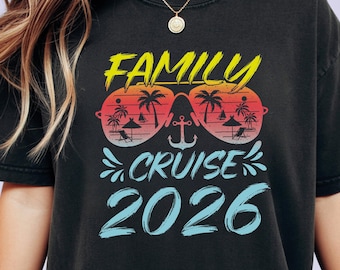 Family Cruise 2026 DTF Transfer, Tropical Vacation Iron On, Summer Beach Cruise Ready to Press