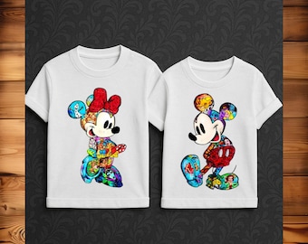 Mickey & Minnie Mouse DTF Print: Disneyland Family Iron On Transfer