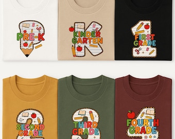 Back to School DTF Transfer: Pre-K - 4th Grade Shirt Iron On