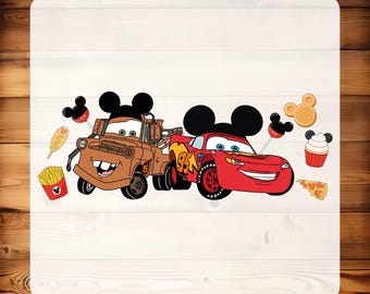 Lightning McQueen & Friends DTF Transfer, Disney Inspired Heat Press, Iron On