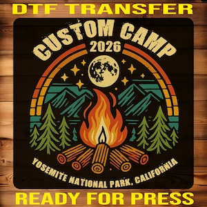 Custom Camp 2026 DTF Transfer: Personalized Iron-On Design