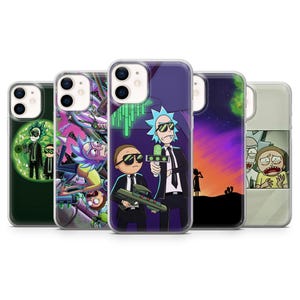 Custodia per telefono Rick and Morty con animazione cartoon per iPhone 16E, Pro, 15, 14, 13, 12, Samsung S25, S23FE, A56, A16, Pixel 9Pro, 9a, 8A