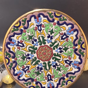 美品　スペイン製 Artecer セビリア 24金手描き 飾り皿 クエルダ・セカ Sevillarte - Etsy 日本