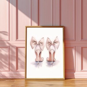 Glam Fashion Wall Art Set, Fashion Prints, Feminine Bedroom Decor, Lipstick Perfume Heels Wall Art, Printable Glam Poster Digital Download image 5