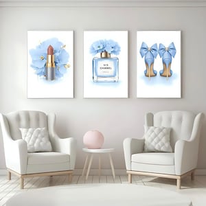 Blue Chanel Wall Art - Etsy