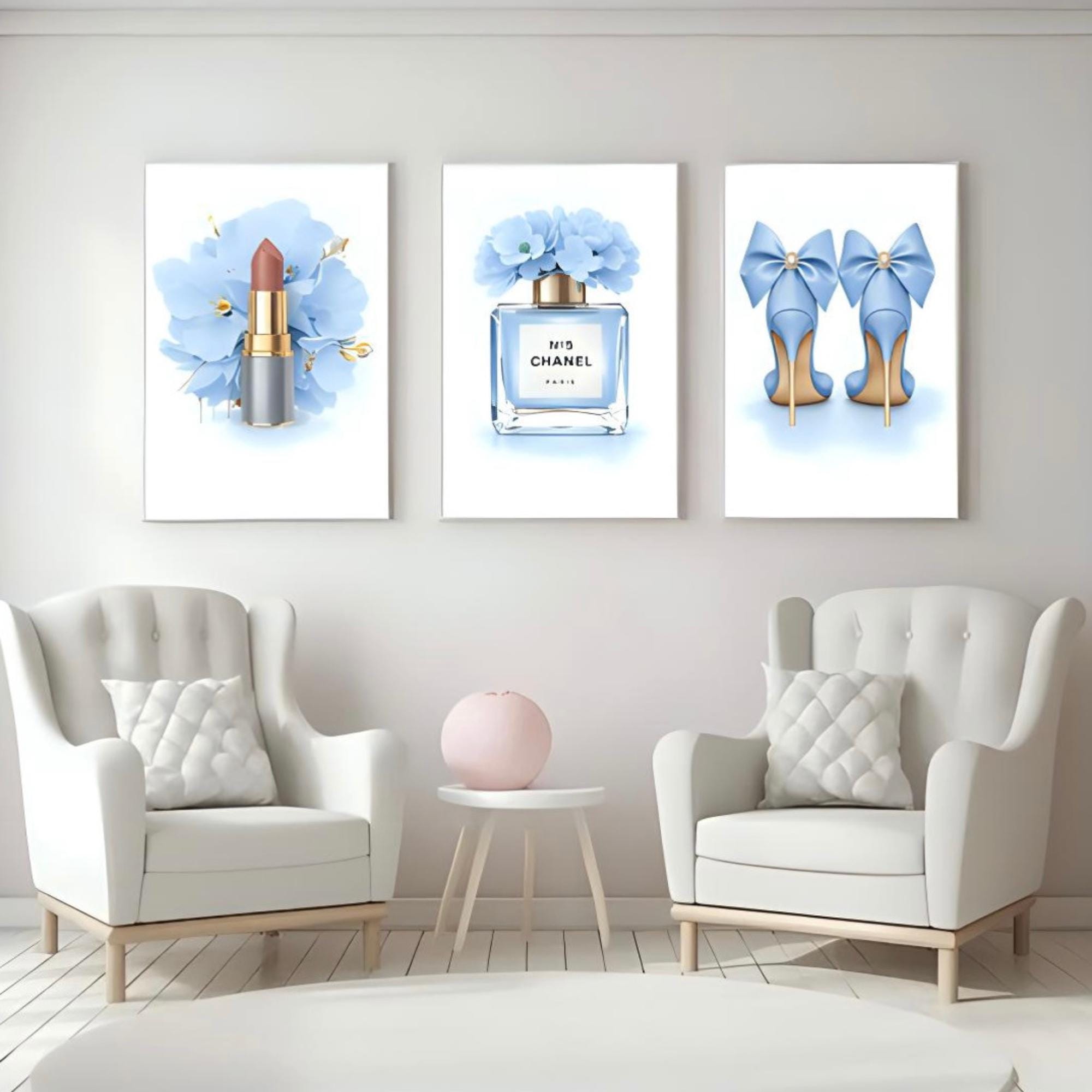 Blue Chanel Wall Art - Etsy