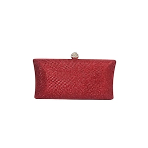 Red Evening Clutch Bag, Mesh Clutch Handbag, Red Glitzy Clutch Handbag, Great Gift For Her