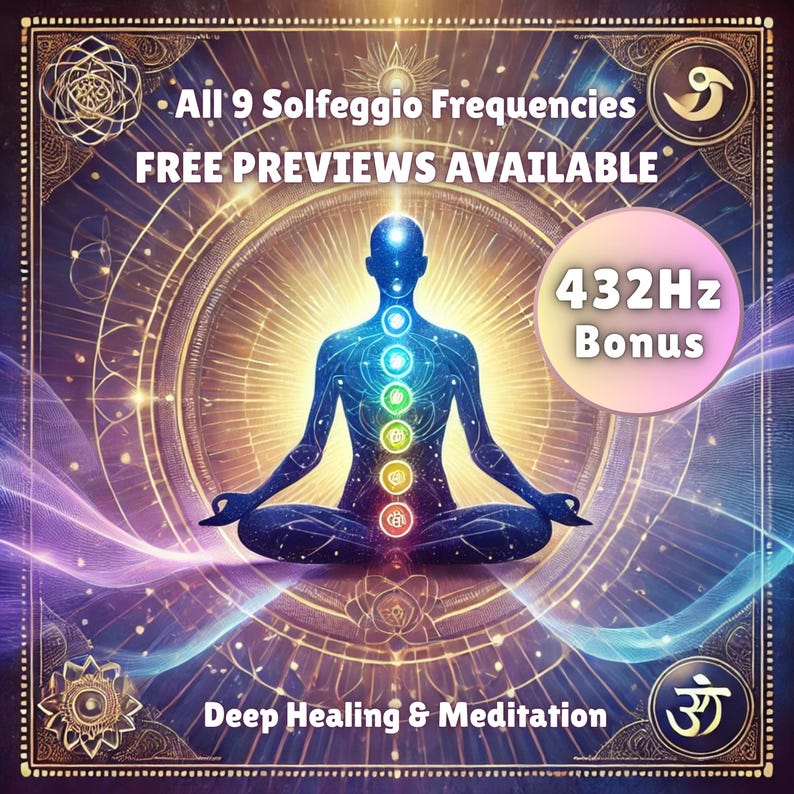 Solfeggio Meditation Tracks – 10 x 60 Min | Royalty Free Music for Healing & Relaxation image 1