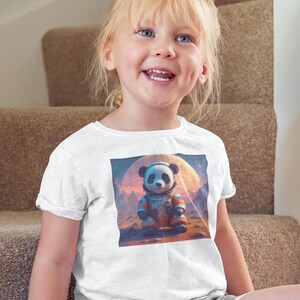 Astronaut Panda Kids Shirt, Cute Space Animal Tee, Toddler Space Lover Shirt, Birthday Gift for Son or Daughter, Back to School Panda Tee