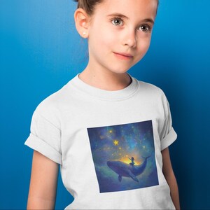 Magical Whale Pastel Toddler Shirt, Sea Animal Baby Tee, Baby Girl Boy Birthday Outfit, Nursery Gift, Stary Night Tee Gift for Daughter Son