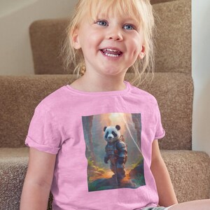 Astronaut Panda Kids Shirt, Cute Space Animal Tee, Toddler Space Lover Shirt, Birthday Gift for Son or Daughter, Back to School Panda Tee