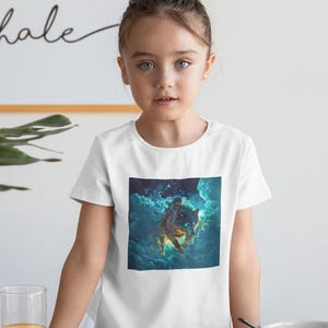 Wolf Lover Toddler Tee, Kids Animal Fantasy Shirt, Cute Nature Theme Top, Gentle Wildlife Clothing, Sweet Toddler Outfit for Kids, Cool Kids