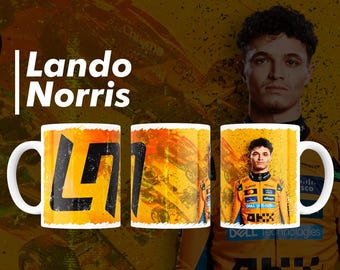 Lando Norris F1 Mug Wrap: McLaren Racing Car Design (Digital Download)