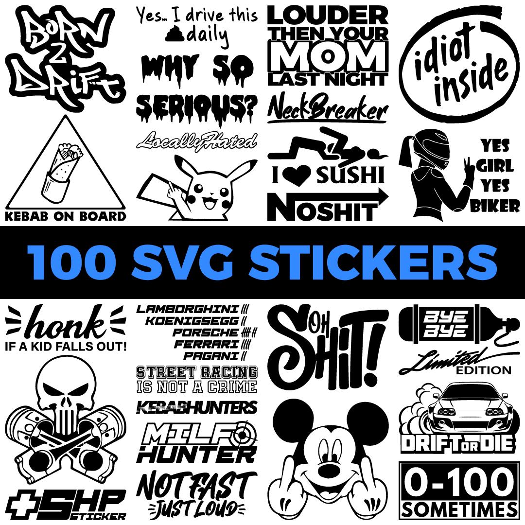 Car Decals SVG Bundle: 150+ Auto Graphics, Racing & Off-Road (Digital Download)