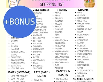 Gallbladder Diet Shopping List, Gallstone-Friendly Meal Chart, Post-Cholecystectomy Food Plan, Low-Fat Digestive Cleanse PDF