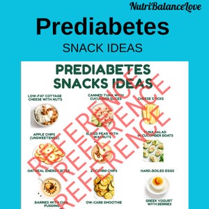Prediabetes Snack Ideen + Bonus Guide | Druckbares & digitales PDF für Low Sugar | Einfache tägliche Unterstützung | Prädiabetes ist kein Satz Essplan