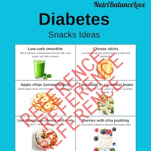 Diabetes Snack & Breakfast Ideas | Healthy Diabetic Meal Guide | Printable Tips for Blood Sugar Control,Diabetes Meal Plan - PDF,Low Sugar
